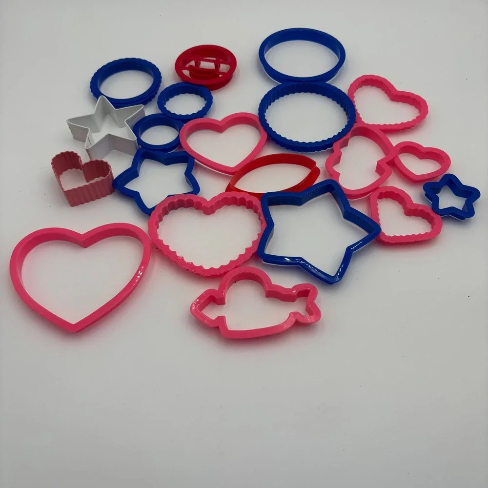 Unbranded Cookie Cutter Set Unisex OS Multicolor Excellent Hearts Stars Shapes
